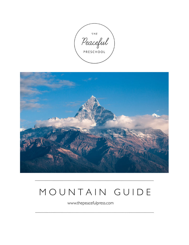 The Mountain Guide, a homeschool kindergarten 4 week course.