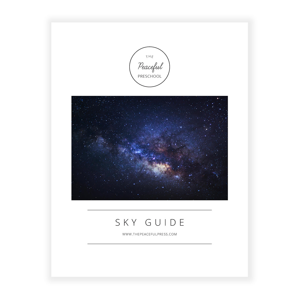 Homeschool Kindergarten 4 week Sky Guide program.