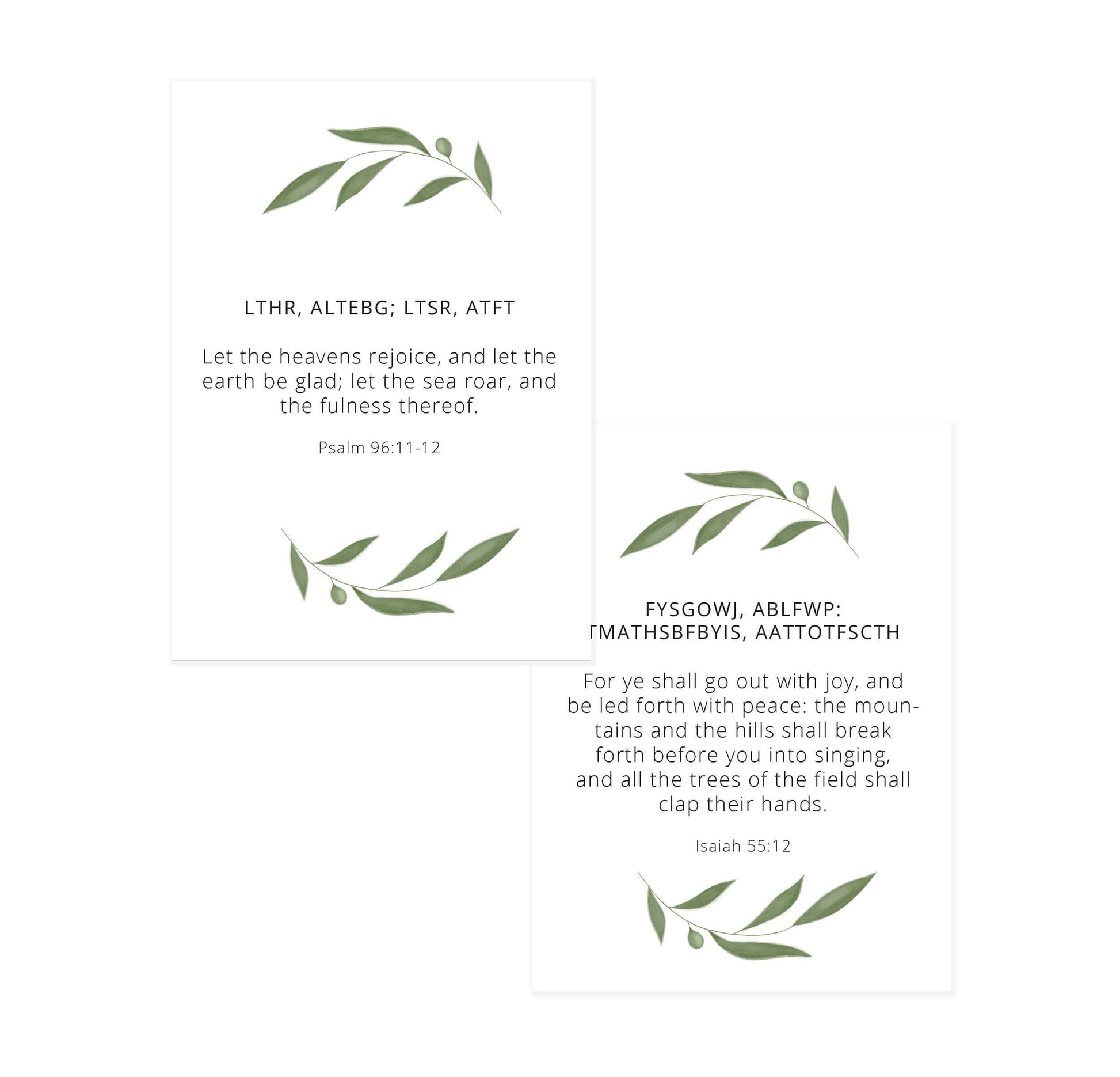 Homeschool Bible Verse Letter Cards.