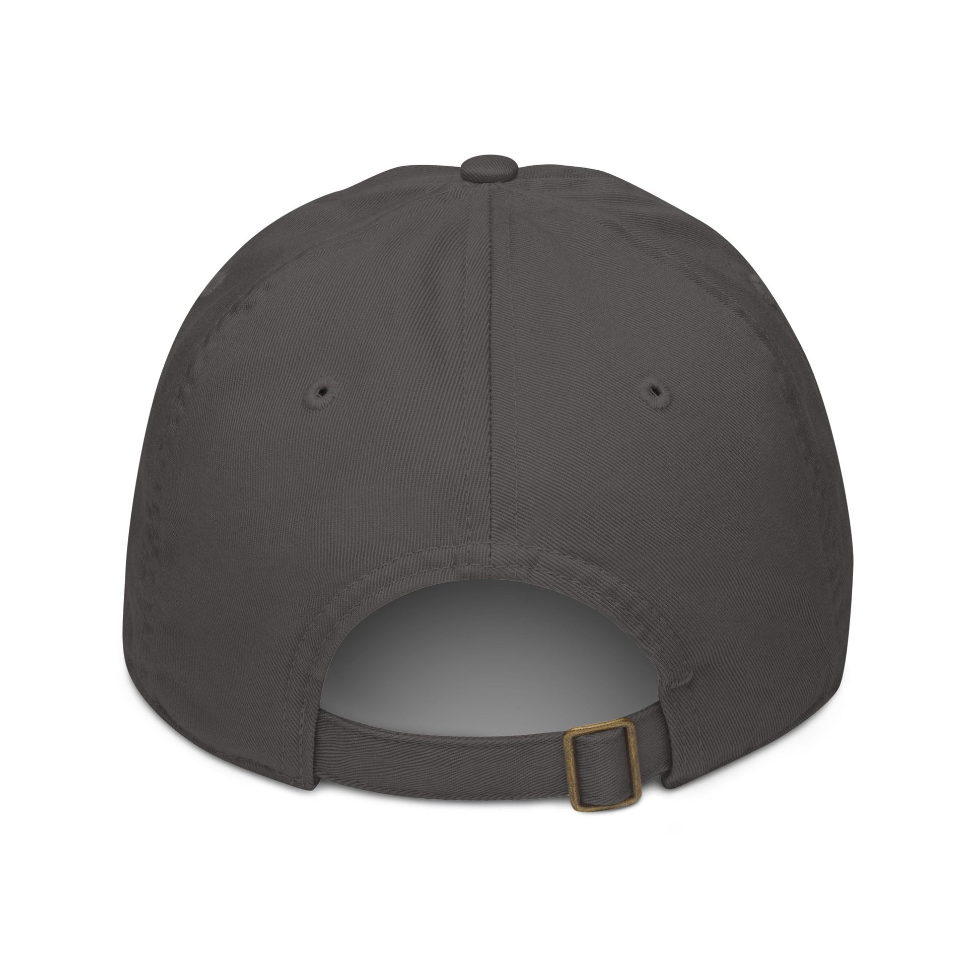 Grey dad hat from the back.